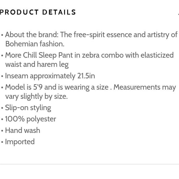 Free People More Chill Harem Pants medium NWT - Picture 4 of 8